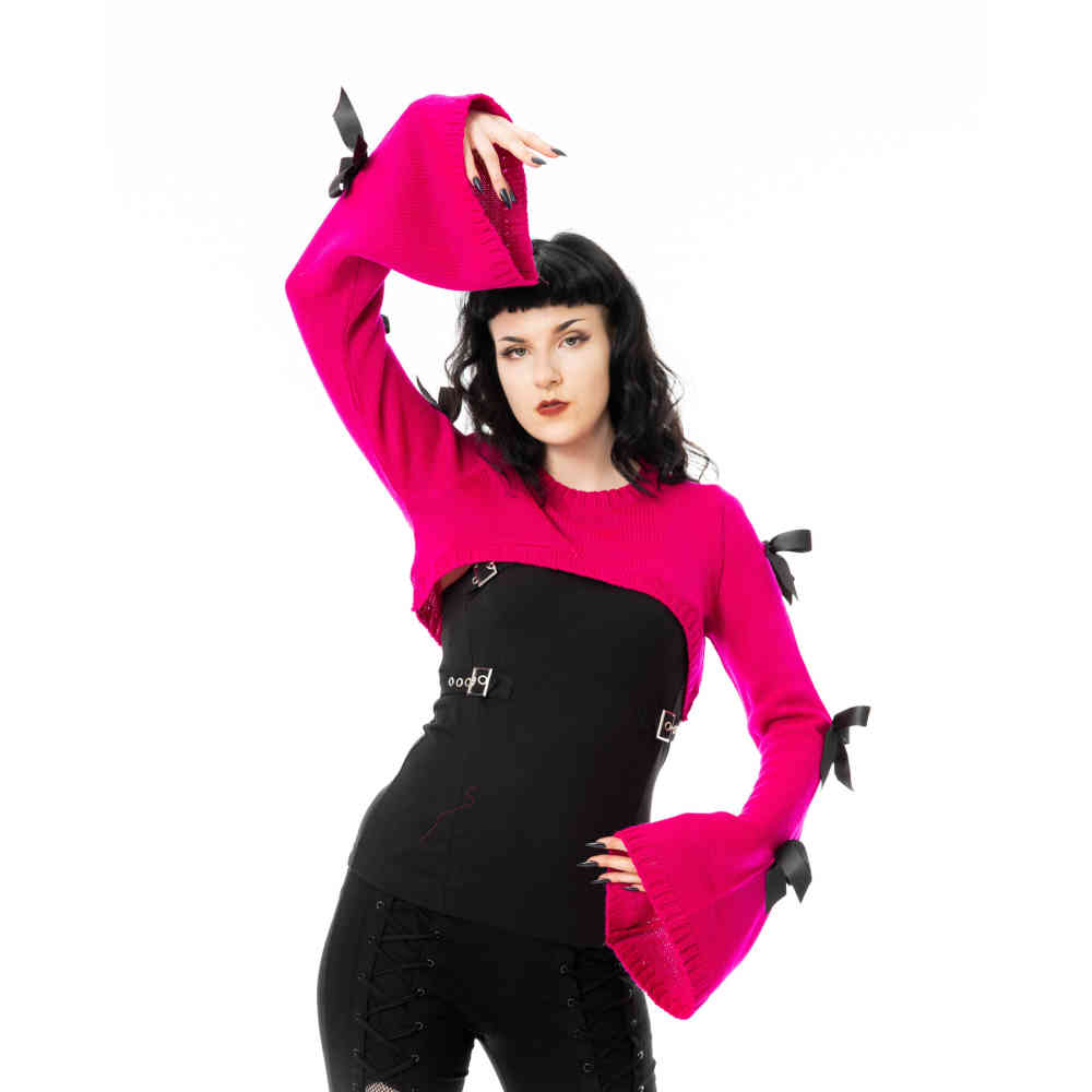 Poizen Industries - Shadowbell Schulterjacke/bolero - Rosa